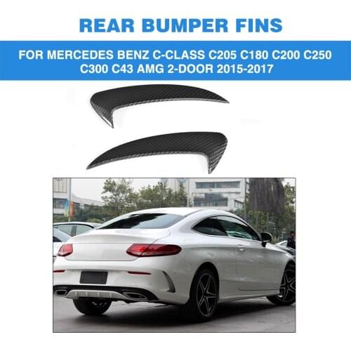 Carbon fiber Rear Bumper Side Trunk Decoration Vent Wings for Mercedes Benz C Class W205 C43 AMG 2 Door 15-17 Not fit for C63