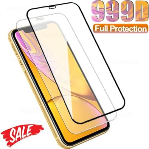 999D Full Protection Glass For Apple iPhone 12 mini 11 Pro Max Tempered Screen Protector iPhone X XR XS Max Protective Film Case
