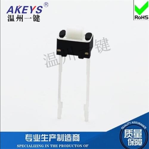 10PCS TS-B022 3*6*5H Tact switch Vertical insert 2 pin 180 degrees push button switch with hook