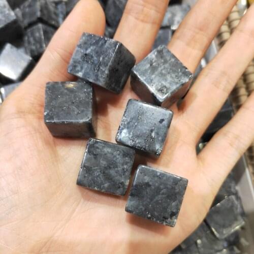 100g Natural Labradorite Cube Stone Grey Moonstone Gravel Rock Crystals and Stones Healing