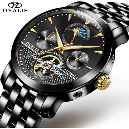 2021 Top Brand_Watch For Men Atieno_Luxury Mechanical Wristwatch_Stainless Steel Waterproof Automatic Watches Relogio Masculinos