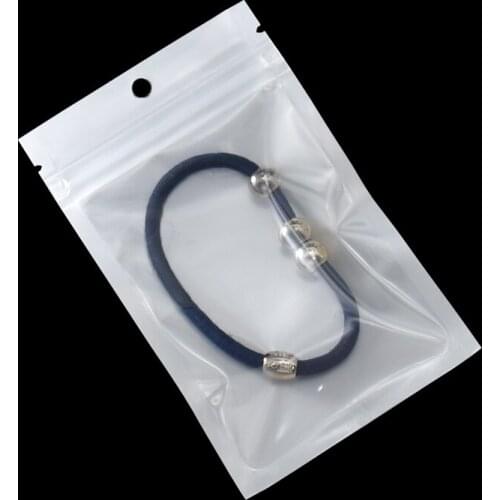 8*13cm White / Clear Plastic Zipper Zip Lock Packaging Bag Retail 200PCS Self Seal Ziplock Poly Package Bag with Hang Hole