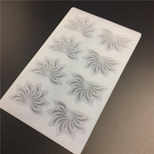 8 Cavity Chocolate Insert Maple Leaf Flower Fondant Silicone White Cake Mold Chocolate Baking Decorating Tools #17