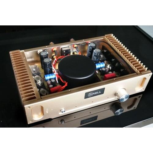 336*75*208mm Aluminum Power Amplifier Chassis DIY Class A Case Audio Shell Amplifier Enclosure Power Supply Box with Radiator