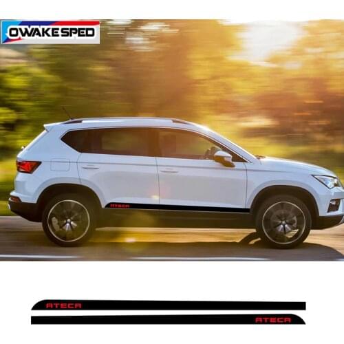 Car Styling Racing Sport Stripes For Seat ATECA FR X-Perience Door Skirt Stickers Both Side Accessories Auto Body Decor Decals