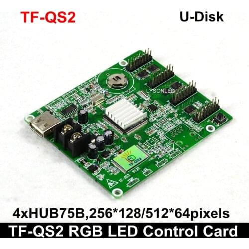 Free Shipping TF-QS2 ASynchronization Full Color LED Display Card 256x128 Pixels