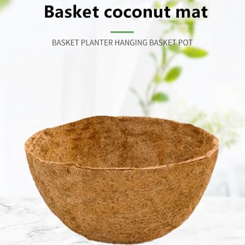 1pc Coconut Fiber Flower Pot Round/Manger Shape Succulent Planter Hanging Basket Liner Replacement for Garden Coffee Shop Home