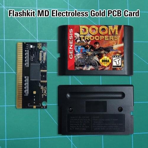 Doom Troopers - Flashkit MD Electroless Gold PCB Card 16 bit MD Games Cartridge For MegaDrive Genesis console