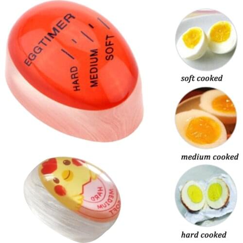 Egg Timer Soft Boiled Egg Perfect Color Changing Timer Cooking Kitchen Tool Resin Egg Cooker Observer Hard-boiled Eggs Artifact