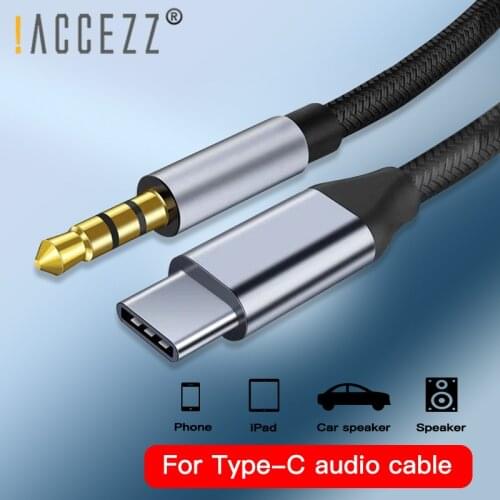 !ACCEZZ Type C to 3.5mm Audio Aux Cable For Samsung S9 S10 Huawei Mate 10 P20 Xiaomi Mi 6 8 9 Headphone Converter USB C Adapter