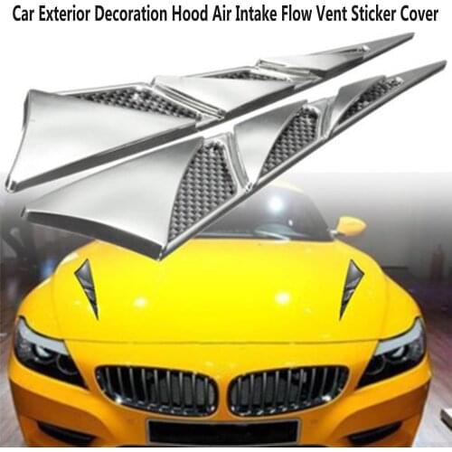 Carbon Car Hood Air Intake Flow Vent Fender Sticker Cover For Volvo S60 XC90 V40 V70 V50 V60 S40 S80 XC60 XC70 Nissan Qashqai