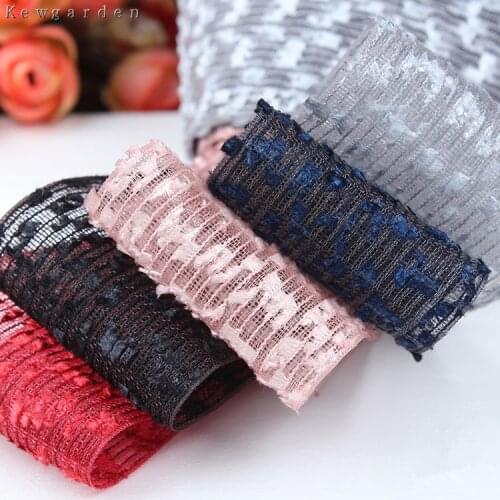 Kewgarden 1-1/2" 40 mm Hollow Yarn Voile Ribbons DIY Bowknot Accessories Satin Ribbon Handmade Tape Riband 5m/lot