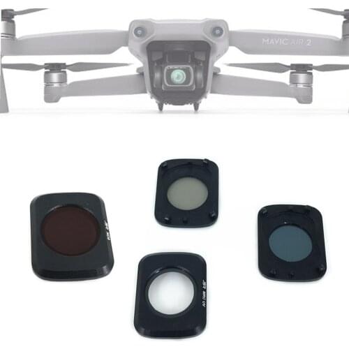 Glass UV+ CPL + ND4+ ND8 Neutral Density PL Lens Filter Protector Cap Set for DJI Mavic Air 2 Gimbal Drone Air2 Accessories