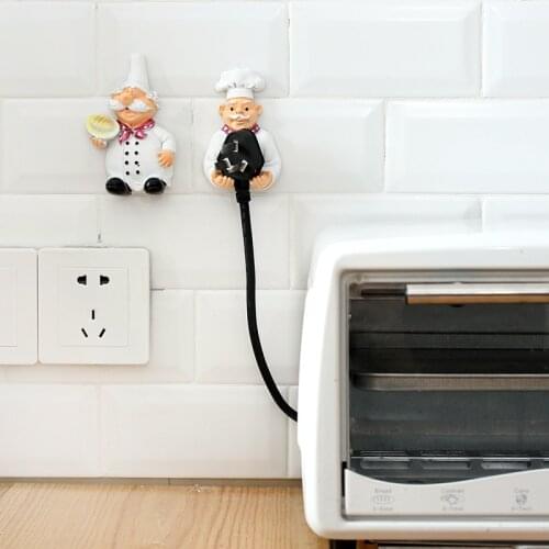 Kitchen Hook Creative Chef Cartoon Storage Rack Hooks Wall Hanger Kitchen Hooks For Utensils Cute Shape Chef Hook Home Decorate