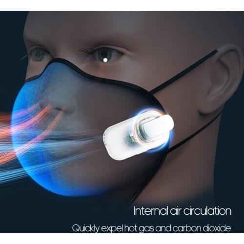 Reusable Portable Fan For Face Mask Clip-On Air Filter USB Rechargeable Exhaust Mini Fans Personal Wearable Air Purifiers