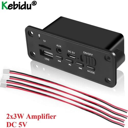 MP3 Player DC 5V Bluetooth MP3 WMA Decoder Board Audio Module USB TF Radio Wireless FM Receiver 2 X 3W Amplifier For Car