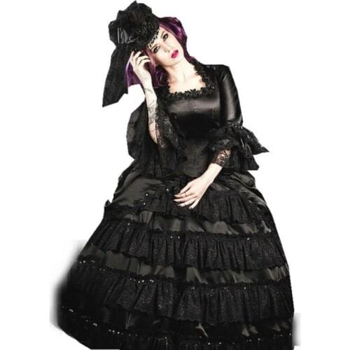 2017 new Victorian Corset Gothic/Civil War Southern Belle Ball Gown Dress Halloween dresses US 4-16 R-100