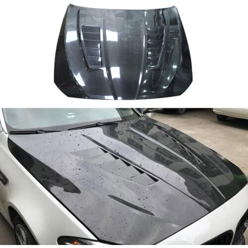 For F10 BMW 5 Series 2012 - 2017 Carbon Fiber Front Engine Hood Vent Cover Car Bonnet Cap Car Styling Accessories