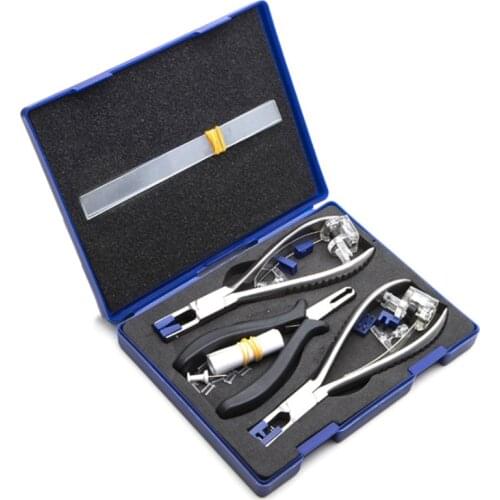 Professional Eyeglasses Plier Set with Storage Box Rimless Disassembly Glasses Frames Optical Tools Repair Kit