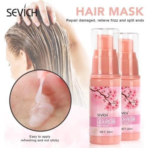 Sevich 30ml Leave In Conditioner for Curly Hair Deep Treatment Cherry Blossom Leave-in Hair Mask Repair Dry Damaged Hair