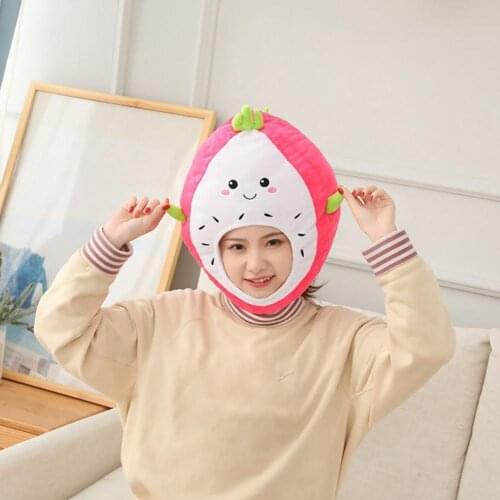 Lovely Cartoon Hat Dragon Fruit Design Fashion Accessories PP Cotton Theme Party Costume Headgear Cap for Photo Prop