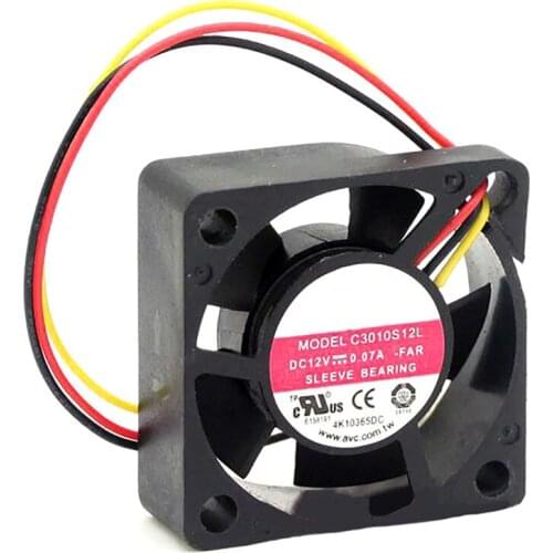 Ultra-quiet 12V 0.07A 3Pin Cooling Fan for AVC C3010S12L Replacement Hard Drive Cooling Fan
