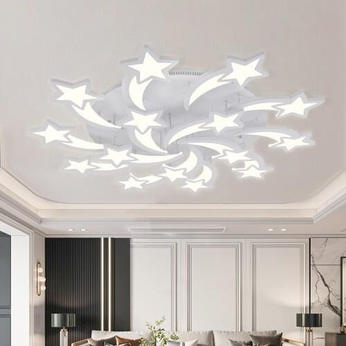 LED Chandelier Modern Star Chandelier Living Room Bedroom Lighting Remote Control and Mobile APP Control