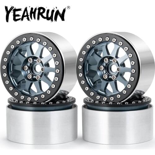 YEAHRUN Alloy 2.2inch 35mm Width Beadlock Wheel Rim Hubs for Axial Wraith 90048 RR10 1/10 RC Climbing Car Model Upgrade Parts