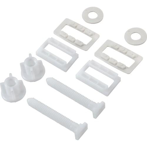 10Pcs/set Plastic Toilet Seat Screws Fitting Kit Toilet Seats Hinge Bolts Screw Bathroom Nut Universal Replacement Parts