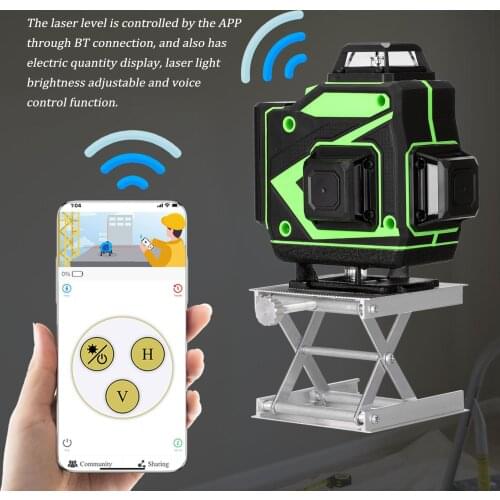 16/12 Lines 4/3D Laser Level green line Self-Leveling 360 Horizontal Vertical Super Powerful Laser level green Beam laser level