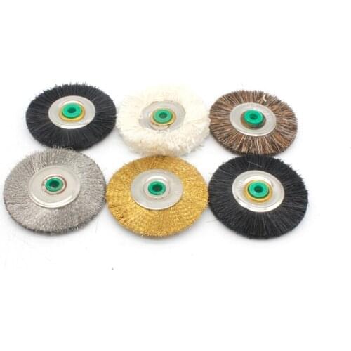 20PCS Hard Wire Wheel Brushes 48mm Jewelry Polishing Brush Bristle Buffing Abrasive Tools