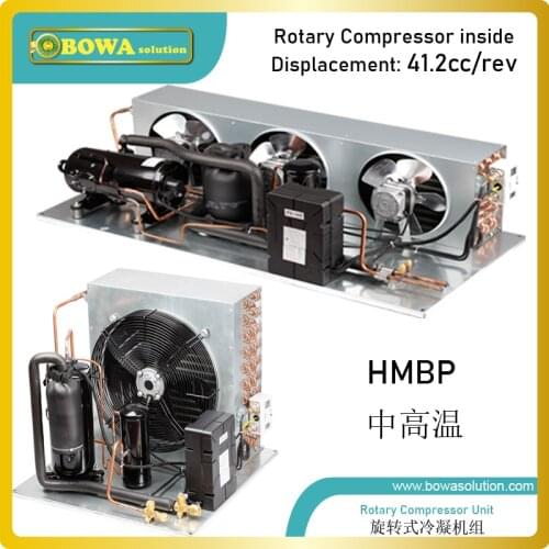 2HP air cooled condensing unit with retoary compressor can be customized, different condensers and components can be availiable