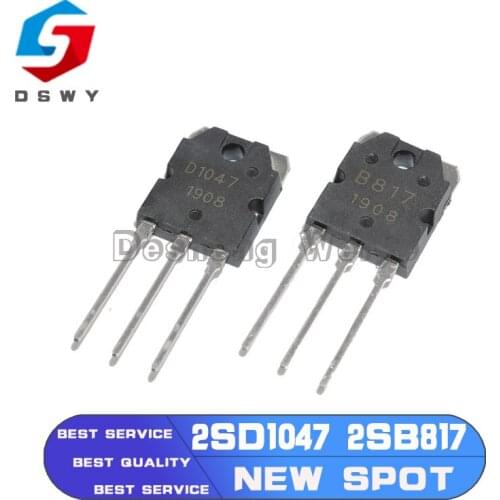 5PCS 2SD1047 TO-247 D1047 TO-3P POWER TRANSISTORS 2SB817 B817