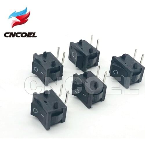 5Pcs Rocker switch KCD11-2P 2 Pin 2 files 90 degree Curved foot 20*15MM Push Button Mini Switch