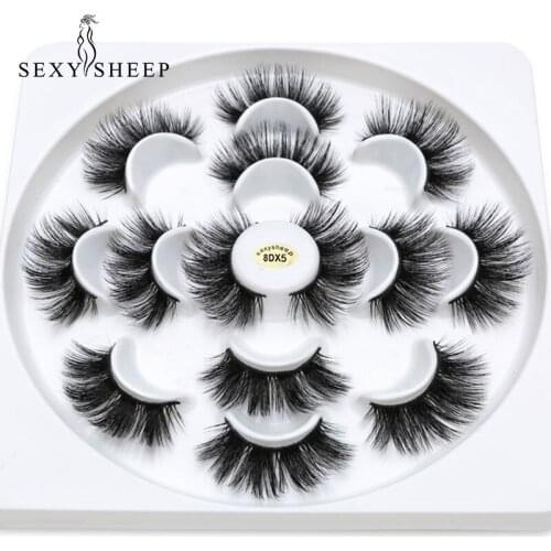 7Pairs 3D Lashes Cotton Black Terrier Natural Long Thick False Eyelashes Hand Made Makeup Tools Reusable Full Strip Eye Lashes