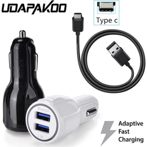 Adaptive Fast Charge USB Car Charger + Type c usb 3.0 For samsung Galaxy S8 S9 S10 A3 A5 A7 2017 Xiaomi mi 9 a1 a2 OnePlus 5t 6