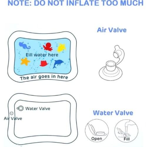 Sea Animal Print Baby Inflatable Play Mat Infant Toy for Newborn Boy Girl Water 54DA