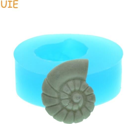 DYL200U Snail Sea Shell Mold Spiral Sea Shell Mold Flexible Food Safe for Fondant Cupcake Toppers Cake Decorations