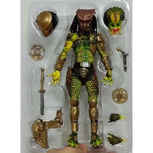 NECA Predator Figure Elder Predator Gold Kenner Leader Clan Chief Action Figure Model Toys Doll For Gift