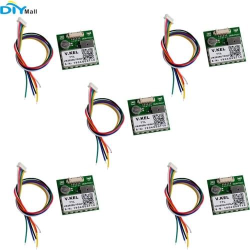 5pcs VK2828U7G5LF GPS Module with Antenna TTL 1-10Hz with FLASH Flight Control Model UART/TTL,232 optional interface
