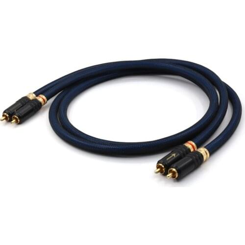 Hi-end SQ-88B 5N OFC pure copper ,silver plated RCA interconnet cable ,wire with WBT-0144 jack connector