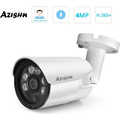 FULL HD 4.0MP IP Camera Outdoor IP67 POE H.265 White Bullet Face detection CCTV Home Security 4MP Surveillance Camera