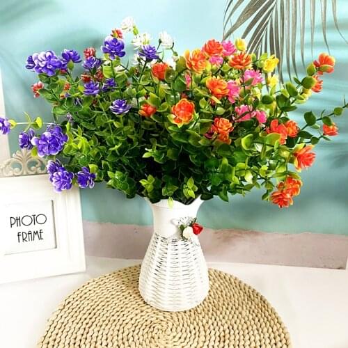 Artificial Flowers Outdoor Plant Shrubs Boxwood Plastic Leaves Fake Bushes Greenery Window Home Yard Garden Wedding Decor