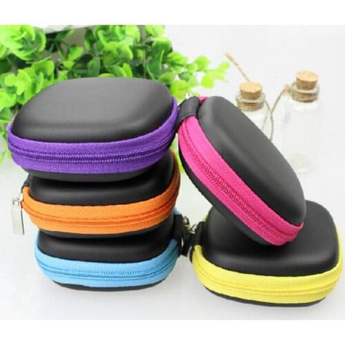 Candy Colored Girls Coin Bags Women Key Wallets Cute PU EVA Mini Square Storage Hard Bag Case Holder For SD TF Card Earphone