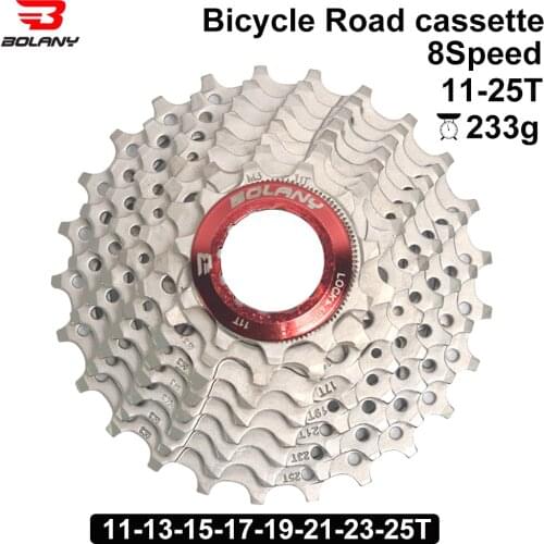 Bolany Road Freewheel 8s 16s 24s Speed Carbon Steel Cassette Sprocket 11-25T Compatible Bicycle Parts