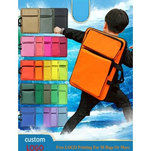 Fashion Solid Colors Art School Bag Children Waterproof Art Bag Sketch Art Supplies Drawing Board Bag For Kids