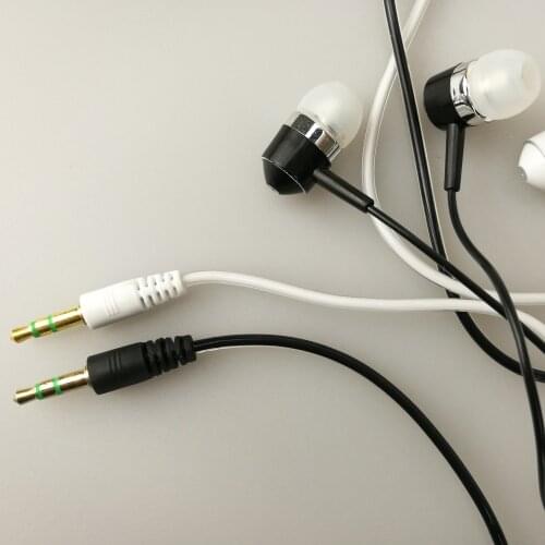 100pcs 3.5mm Good quality earphones Transparent earbud about 1.2m Suit all 3.5 audio equipment for Android phone for Tourism