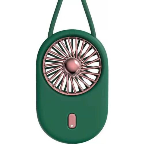 New portable mini hanging neck fan low noise handheld lanyard folding fan USB charging desktop fan cooling fan for home 목걸이 선풍기