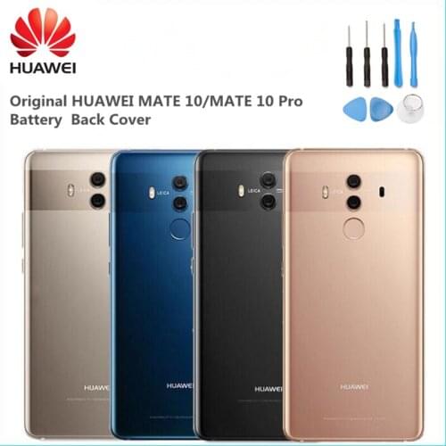 Original Huawei Mate 10 Pro Glass Battery Back Cover + Camera Lens Frame Rear Door Housing Case Replacement Part Free Tools