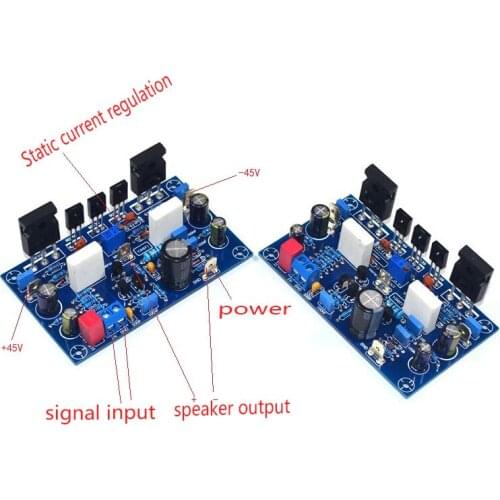 100W*2 Power Amplifier Board Dual 35-45V IRF240 Field Effect Tube Small A Power Amplifier Board A Pair